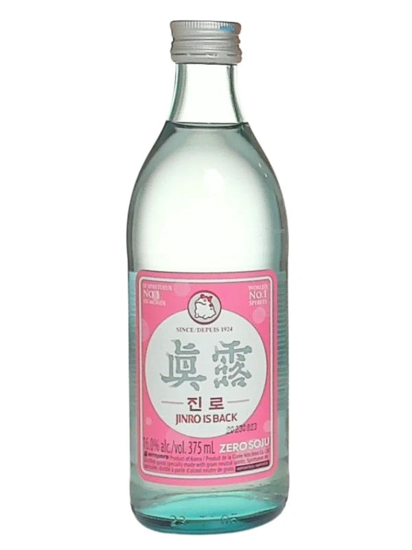 JINRO IS BACK ZERO SUGAR SOJU 375ML
