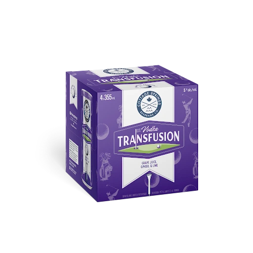 COTTAGE SPRINGS VODKA TRANSFUSION GRAPE 355ML 4PK CAN