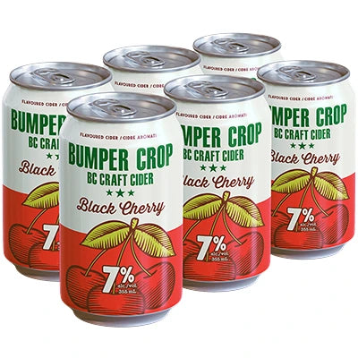BUMPER CROP BLACK CHERRY CIDER 355ML 6PK CAN