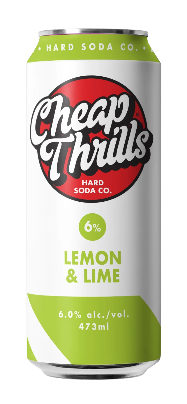 CHEAP THRILLS HARD SODA LEMON & LIME 473ML CAN