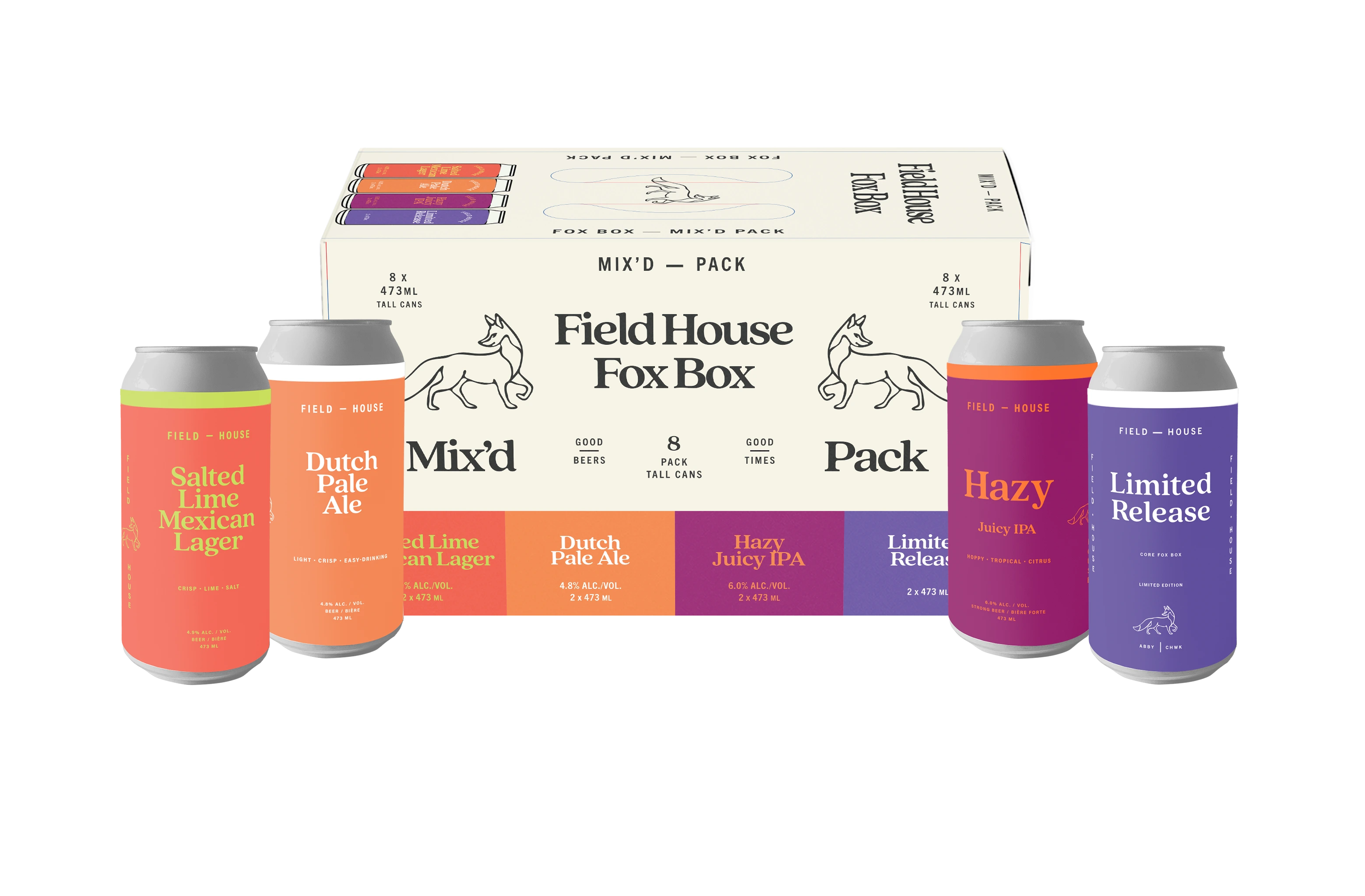 FIELD HOUSE FOX BOX MIXER 473ML 8PK CAN