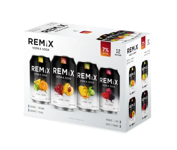 REMIX VODKA SODA 7% MIXER 355ML 12PK CAN