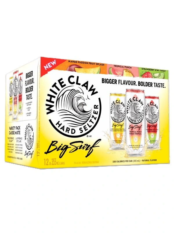 WHITE CLAW HARD SELTZER BIG SURF MIXER 355ML 12PK CAN