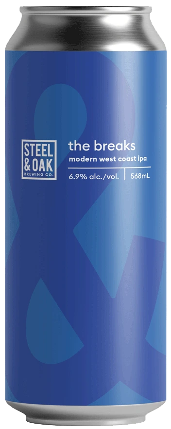 STEEL & OAK THE BREAKS WEST COAST IPA 568ML CAN @ Kelowna [1056987]