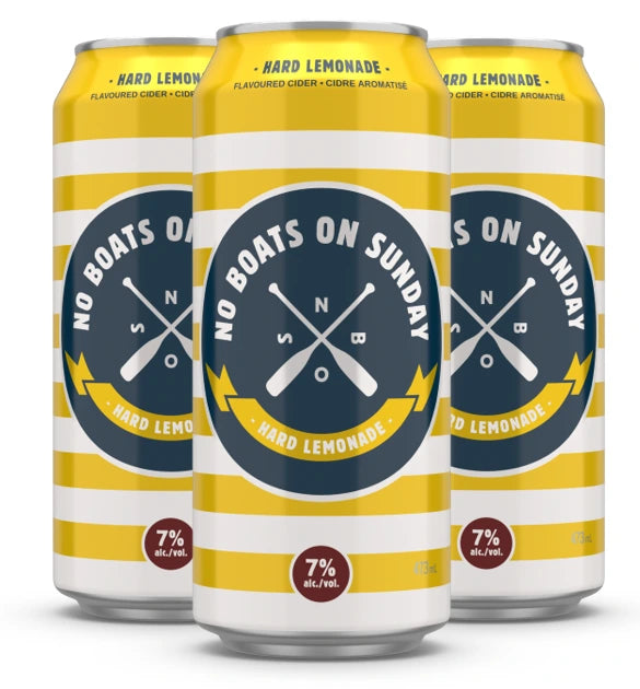 NO BOATS ON SUNDAY HARD LEMONADE CIDER 473ML 4PK CAN