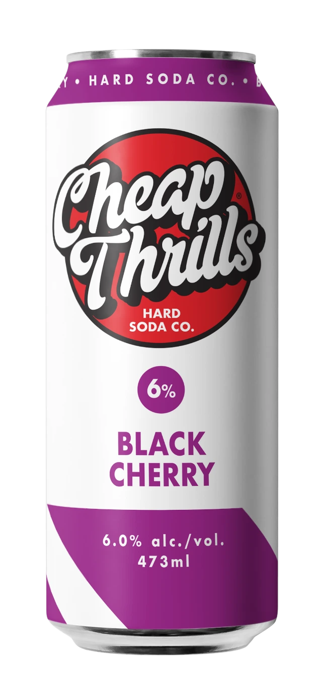 CHEAP THRILLS HARD SODA BLACK CHERRY 473ML CAN