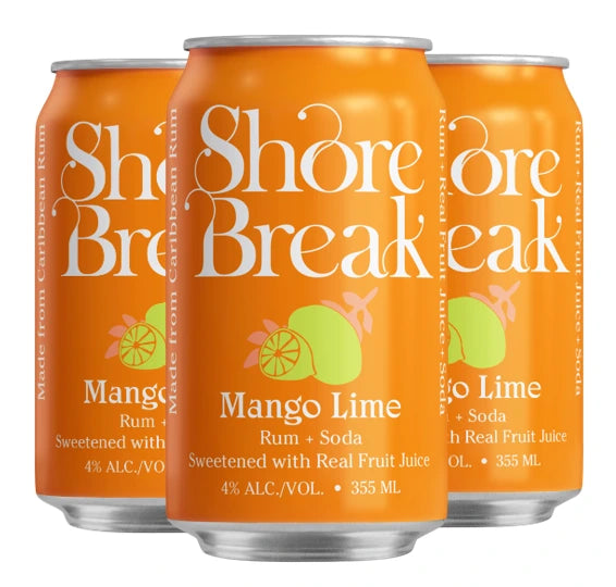 SHORE BREAK MANGO LIME RUM & SODA 355ML 4PK CAN