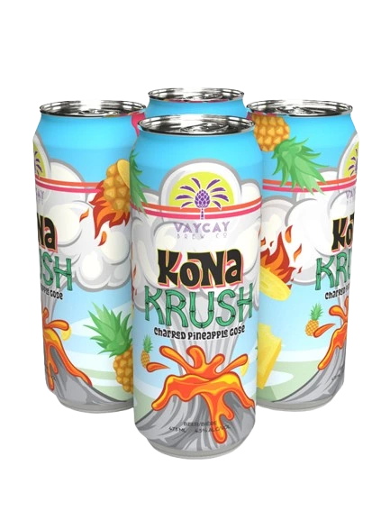 VAYCAY KONA KRUSH CHARRED PINEAPPLE GOSE 473ML 4PK CAN