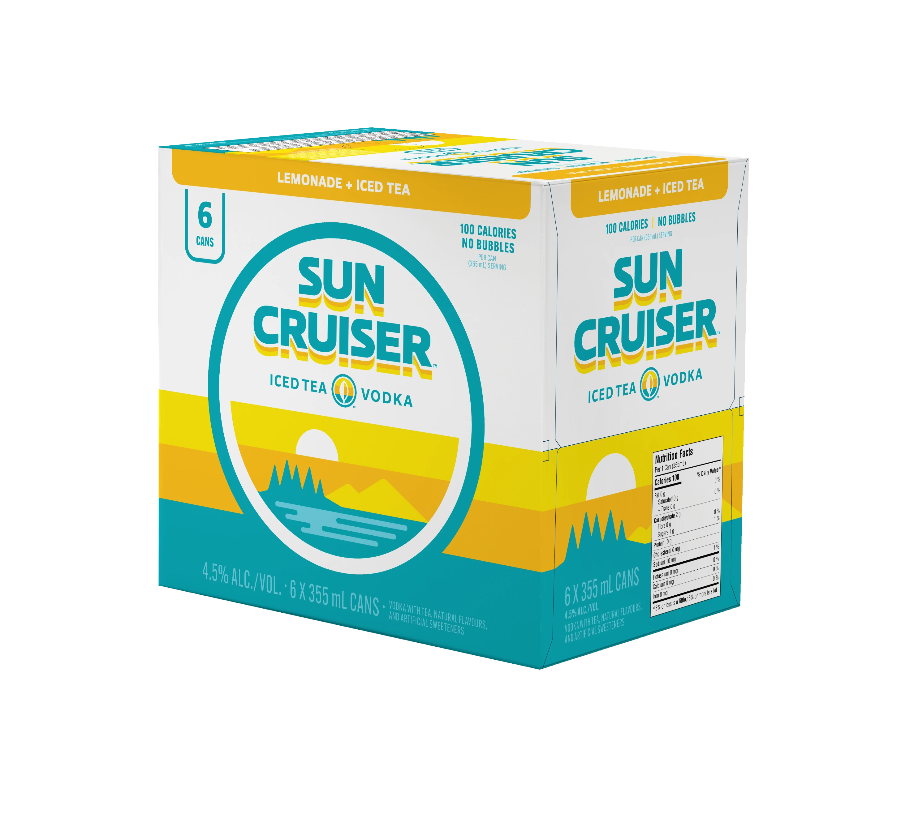 SUN CRUISER LEMONADE & ICED TEA 355ML 6PK CAN