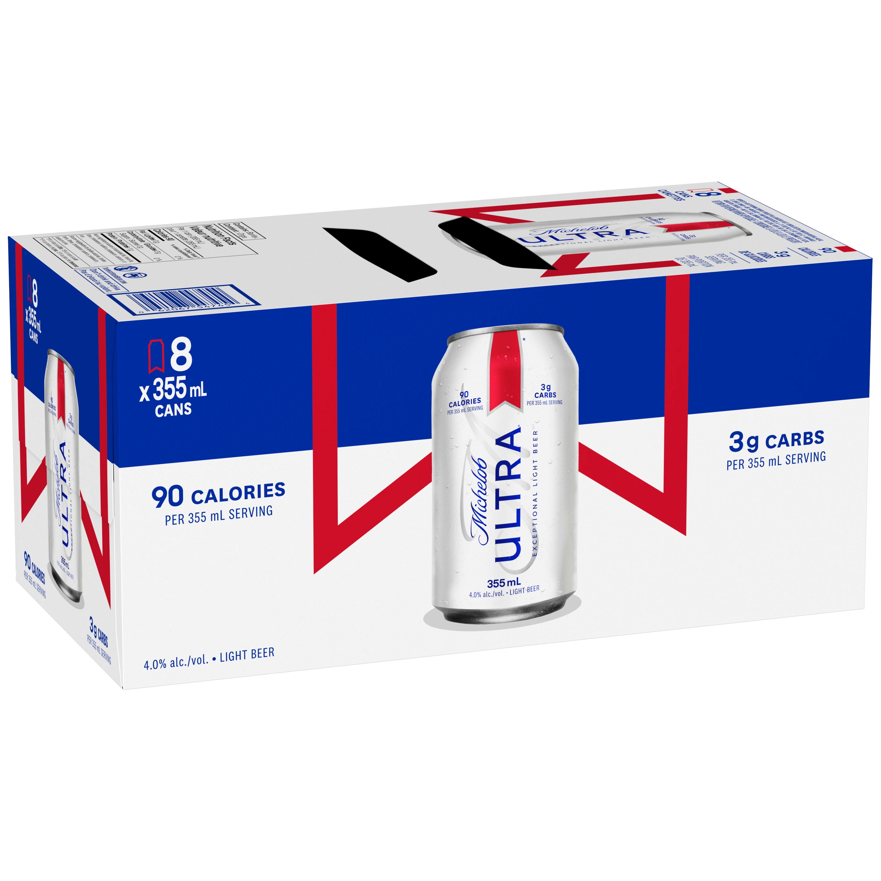 MICHELOB ULTRA LIGHT LAGER 355ML 8PK CAN