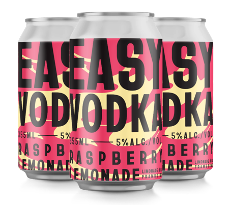 EASY VODKA RASPBERRY LEMONADE 355ML 4PK CAN