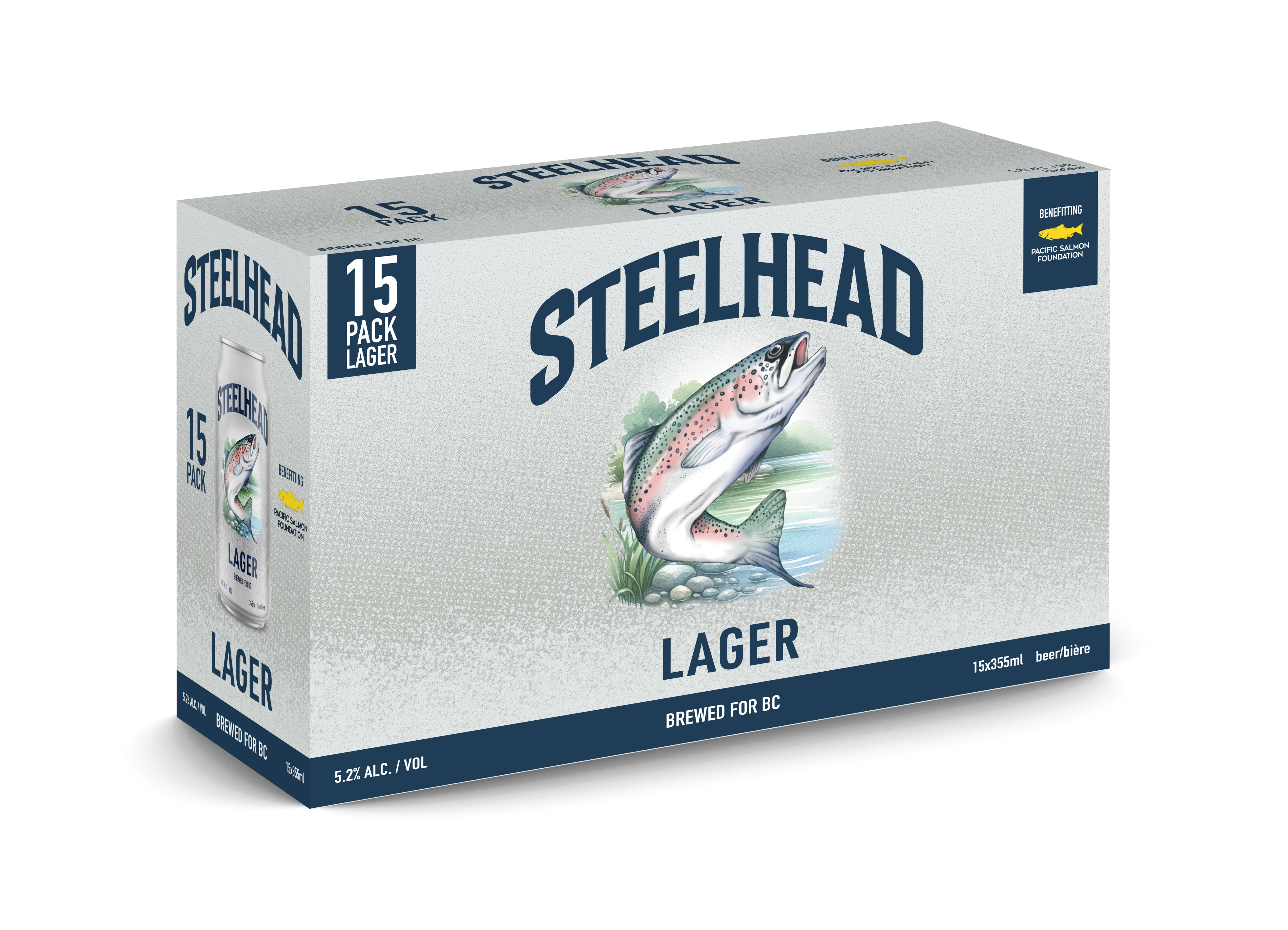 STEELHEAD LAGER 355ML 15PK CAN