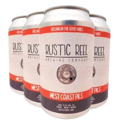 RUSTIC REEL WEST COAST PILS 355ML 6PK CAN