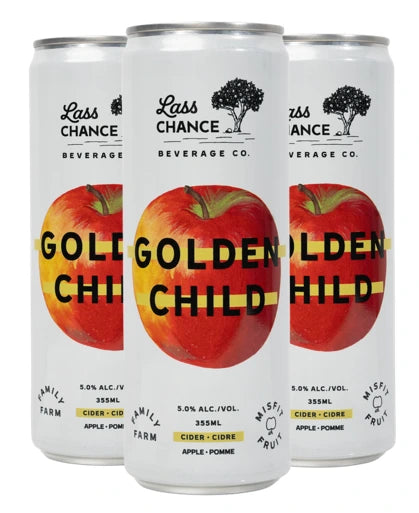 LASS CHANCE GOLDEN CHILD APPLE CIDER 355ML 4PK CAN