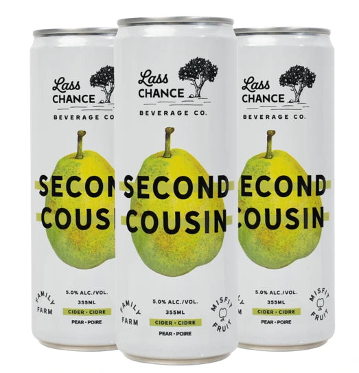 LASS CHANCE SECOND COUSIN PEAR CIDER 355ML 4PK CAN