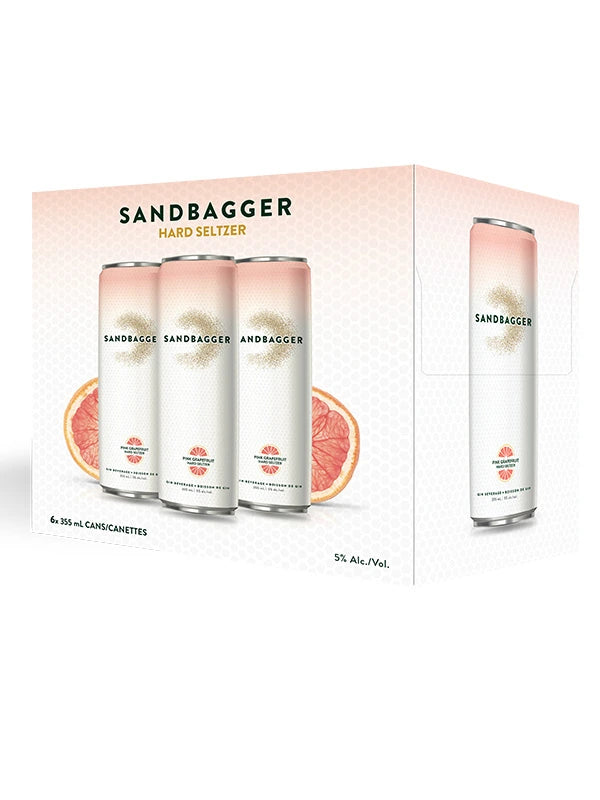 SANDBAGGER HARD SELTZER PINK GRAPEFRUIT 355ML 6PK CAN