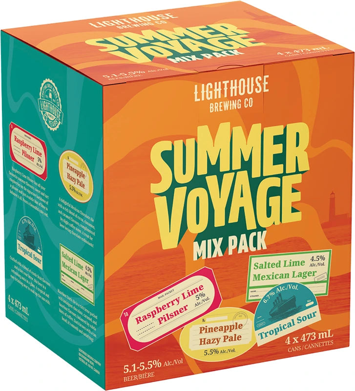 LIGHTHOUSE SUMMER VOYAGE MIX PACK 473ML 4PK CAN