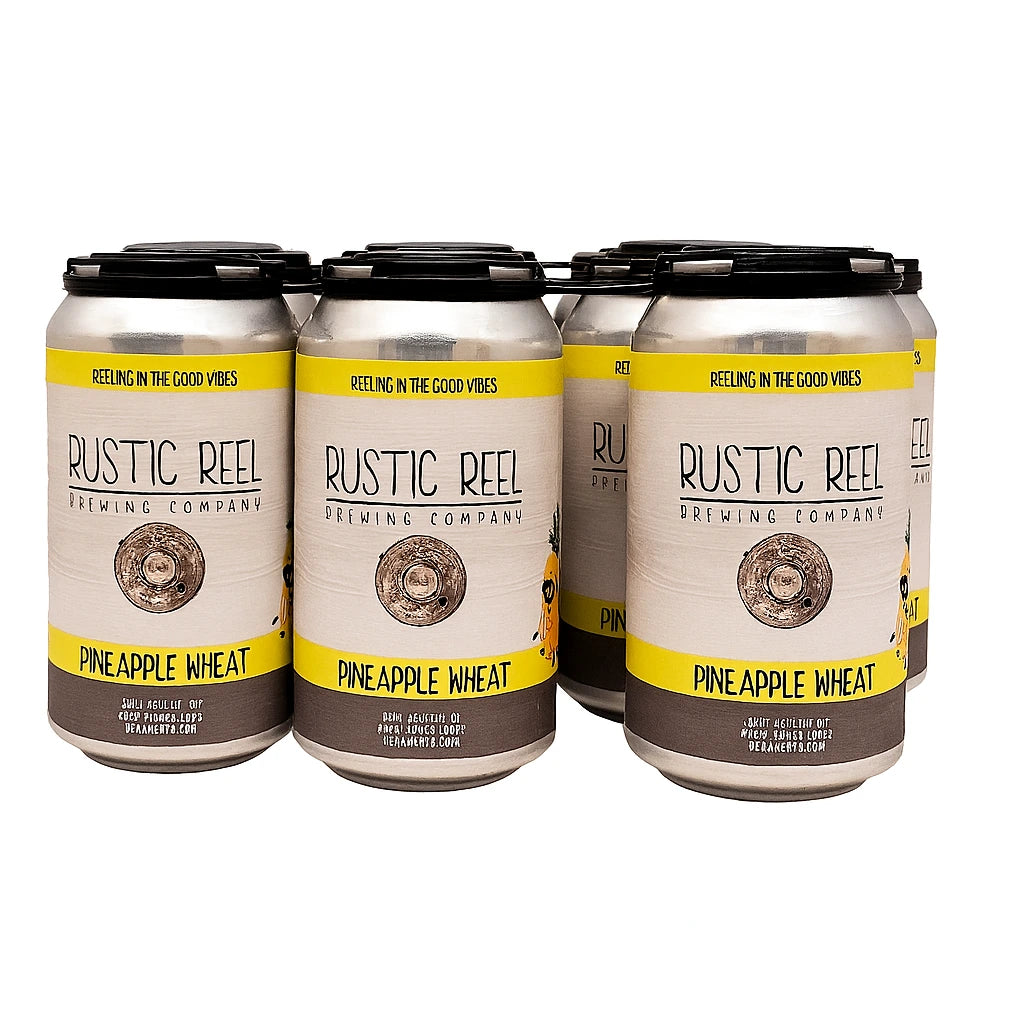 RUSTIC REEL PINEAPPLE WHEAT 355ML 6PK CAN