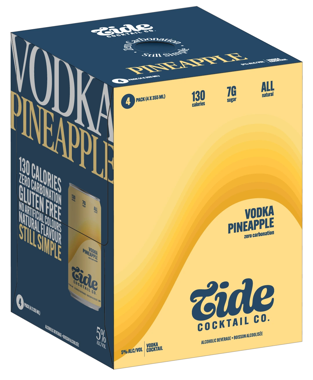 TIDE COCKTAIL VODKA PINEAPPLE 355ML 4PK CAN