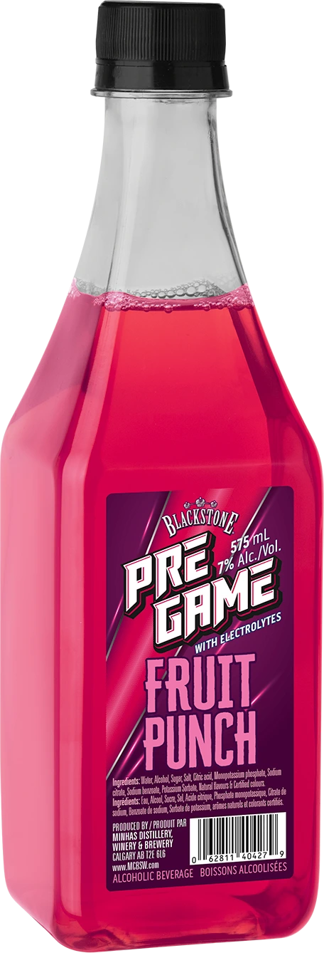 BLACKSTONE PREGAME HARD FRUIT PUNCH 575ML BT