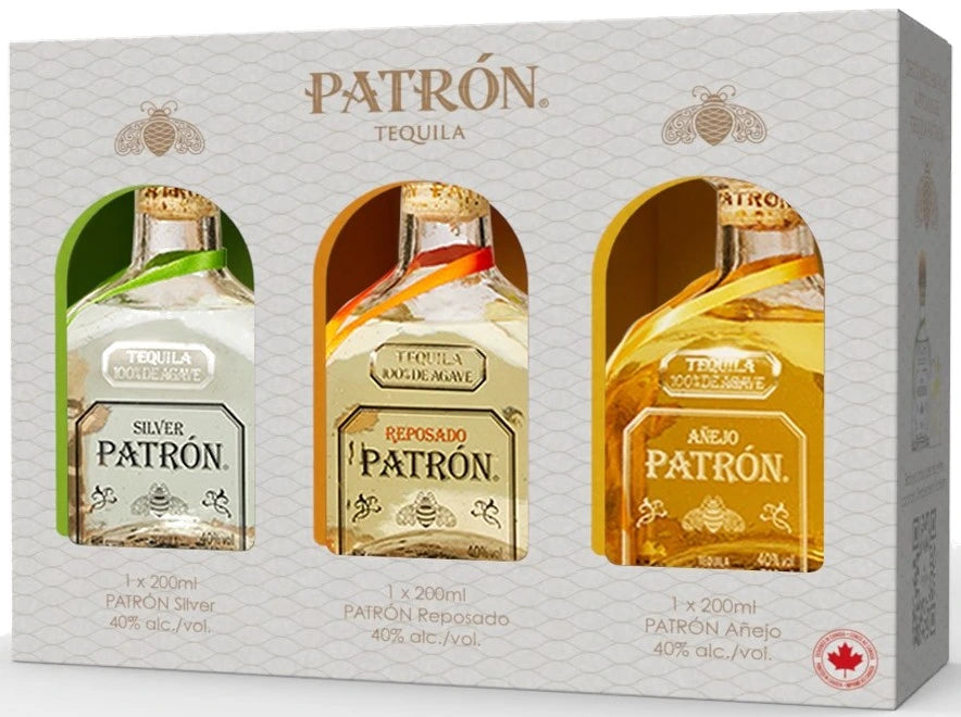 PATRON TEQUILA VARIETY PACK 200ML 3PK