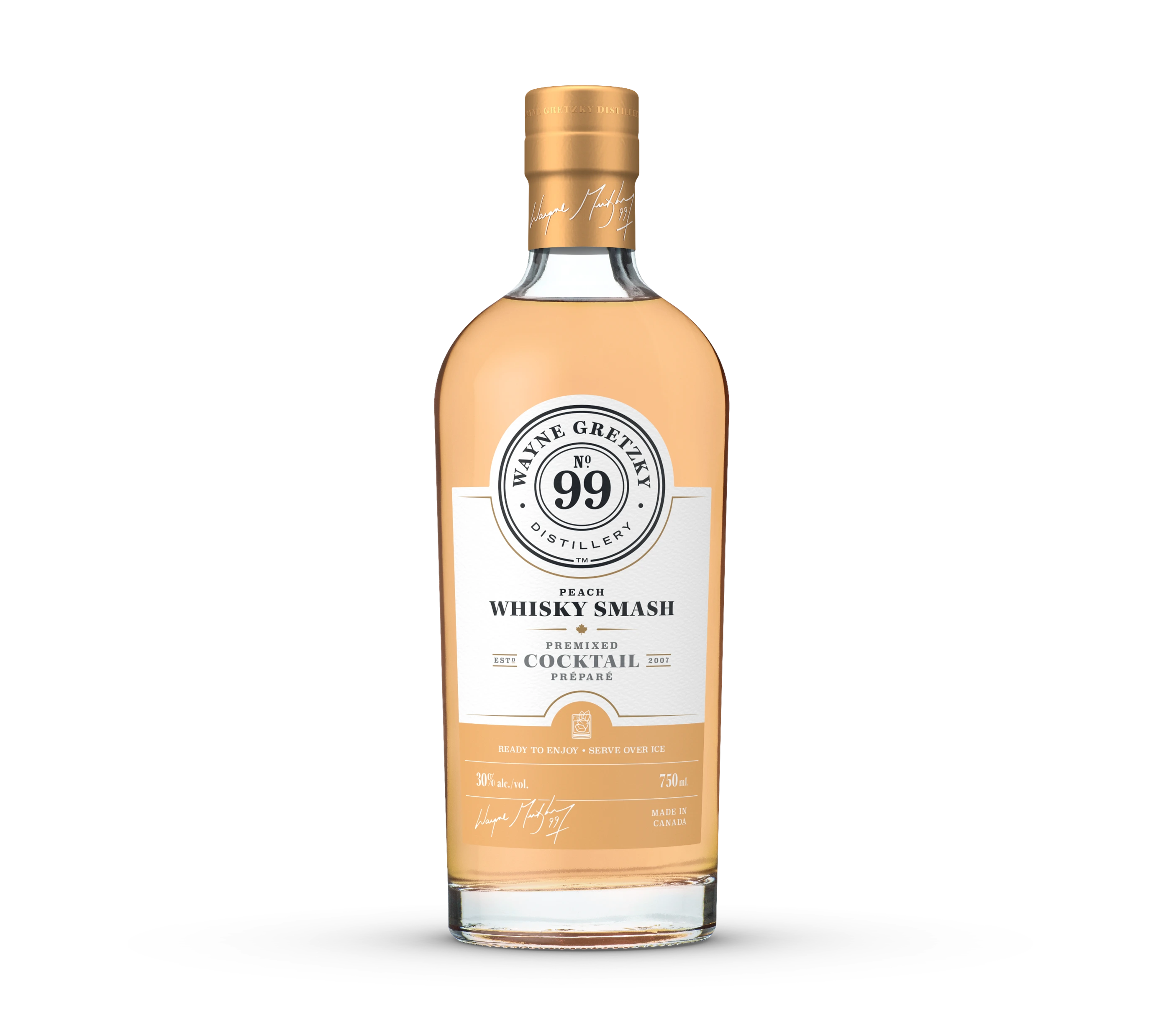 WAYNE GRETZKY PEACH WHISKY SMASH COCKTAIL 750ML