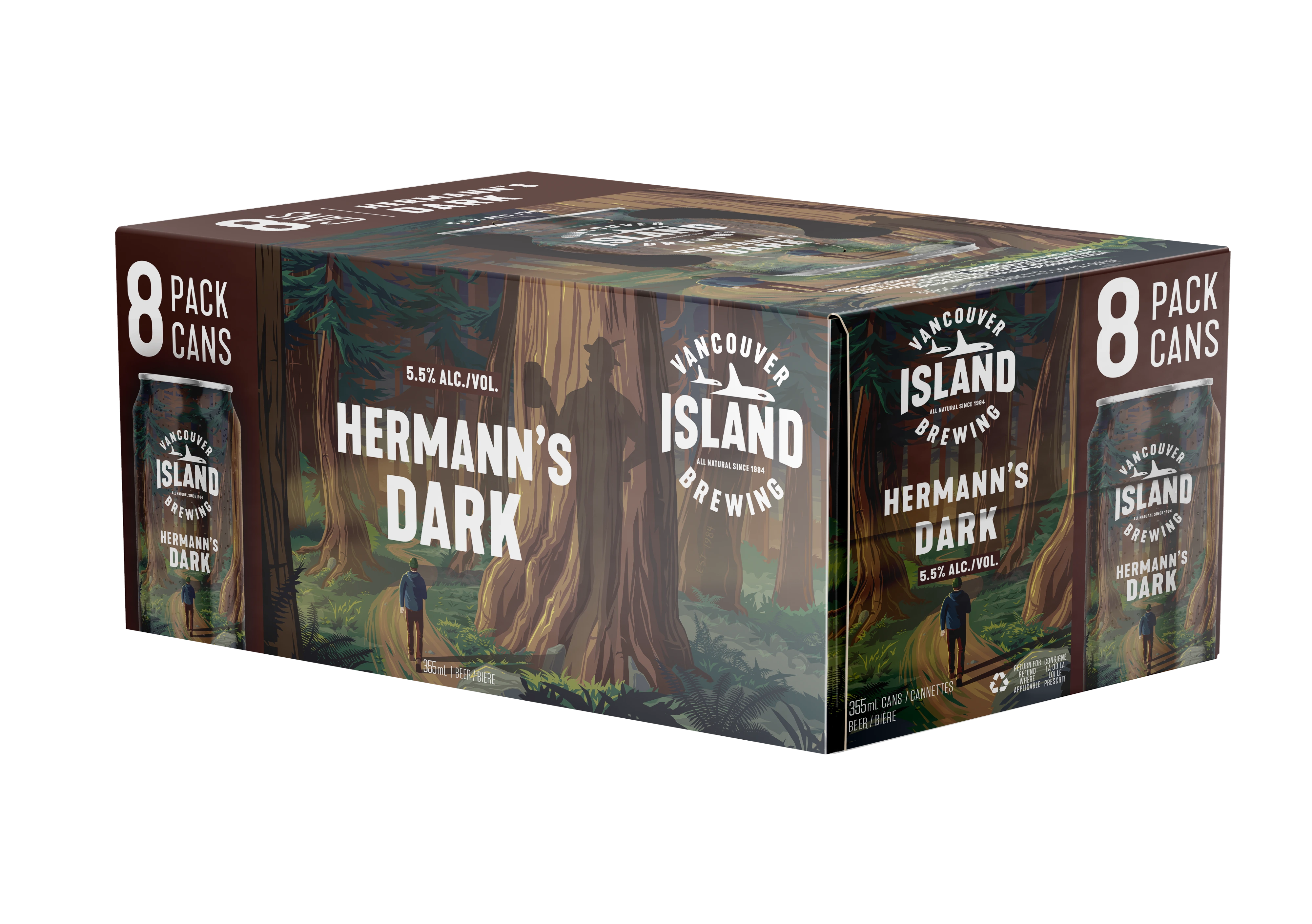 VANCOUVER ISLAND HERMANNS DARK 355ML 8PK CAN