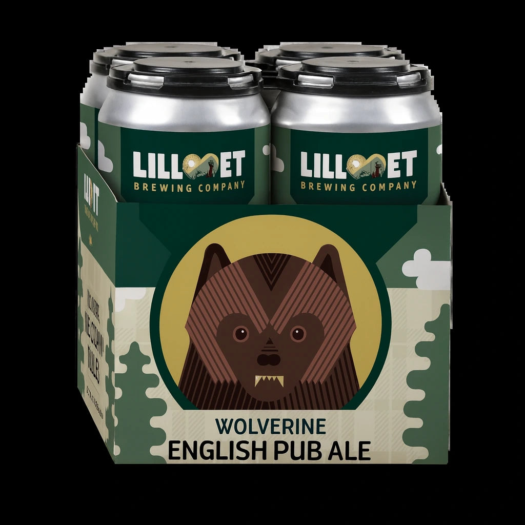 LILLOOET WOLVERINE ENGLISH PUB ALE 473ML 4PK CAN