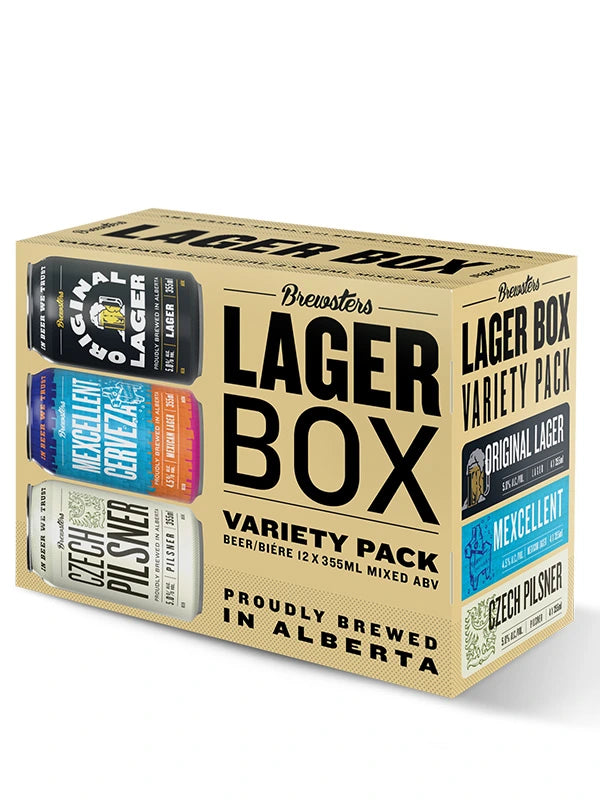 BREWSTERS LAGER BOX VARIETY PACK 355ML 12PK CAN