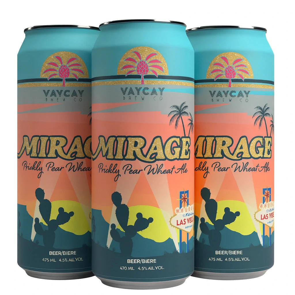 VAYCAY MIRAGE PRICKLY PEAR WHEAT ALE 473ML 4PK CAN