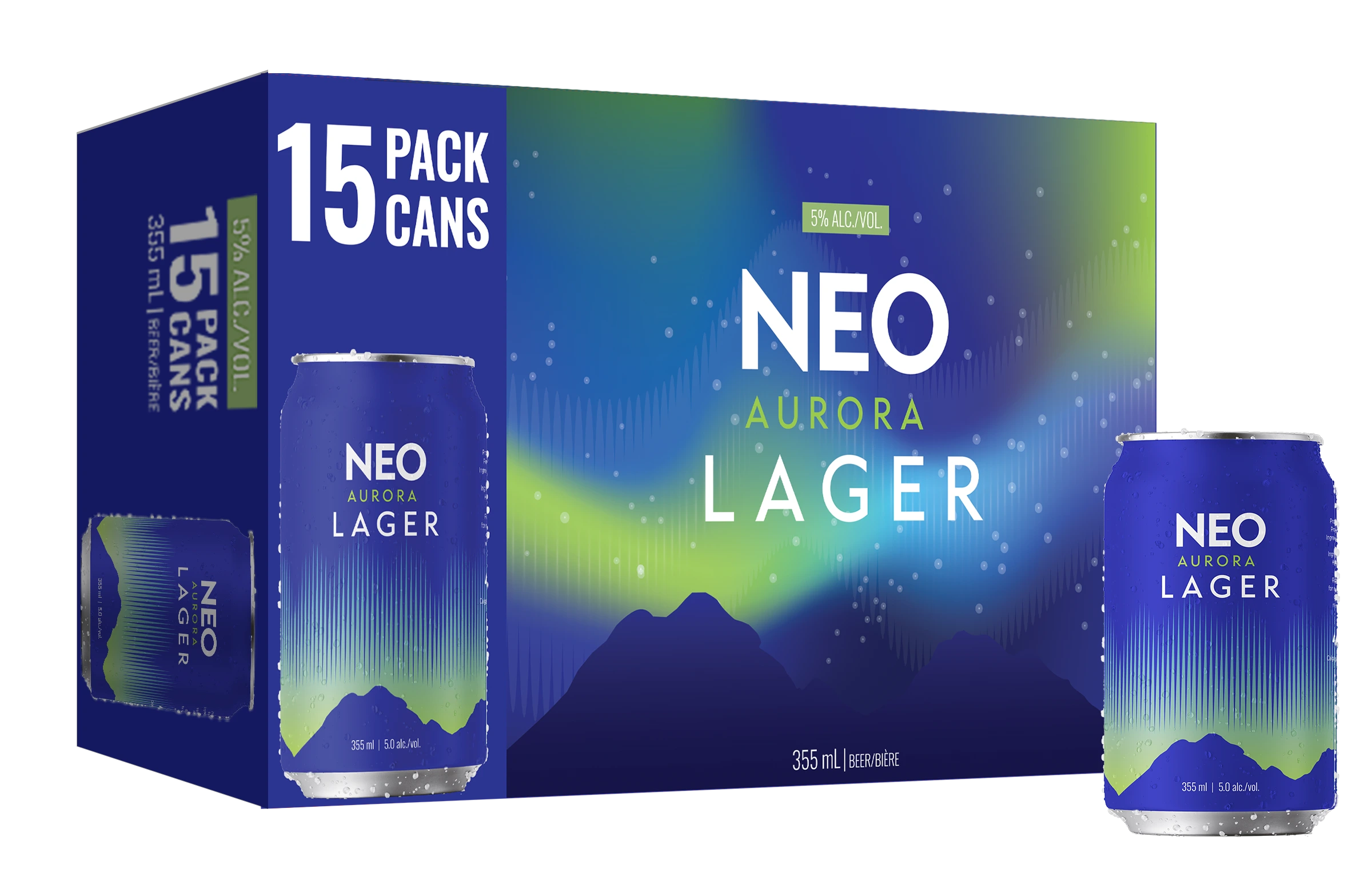 META NEO AURORA LAGER 355ML 15PK CAN