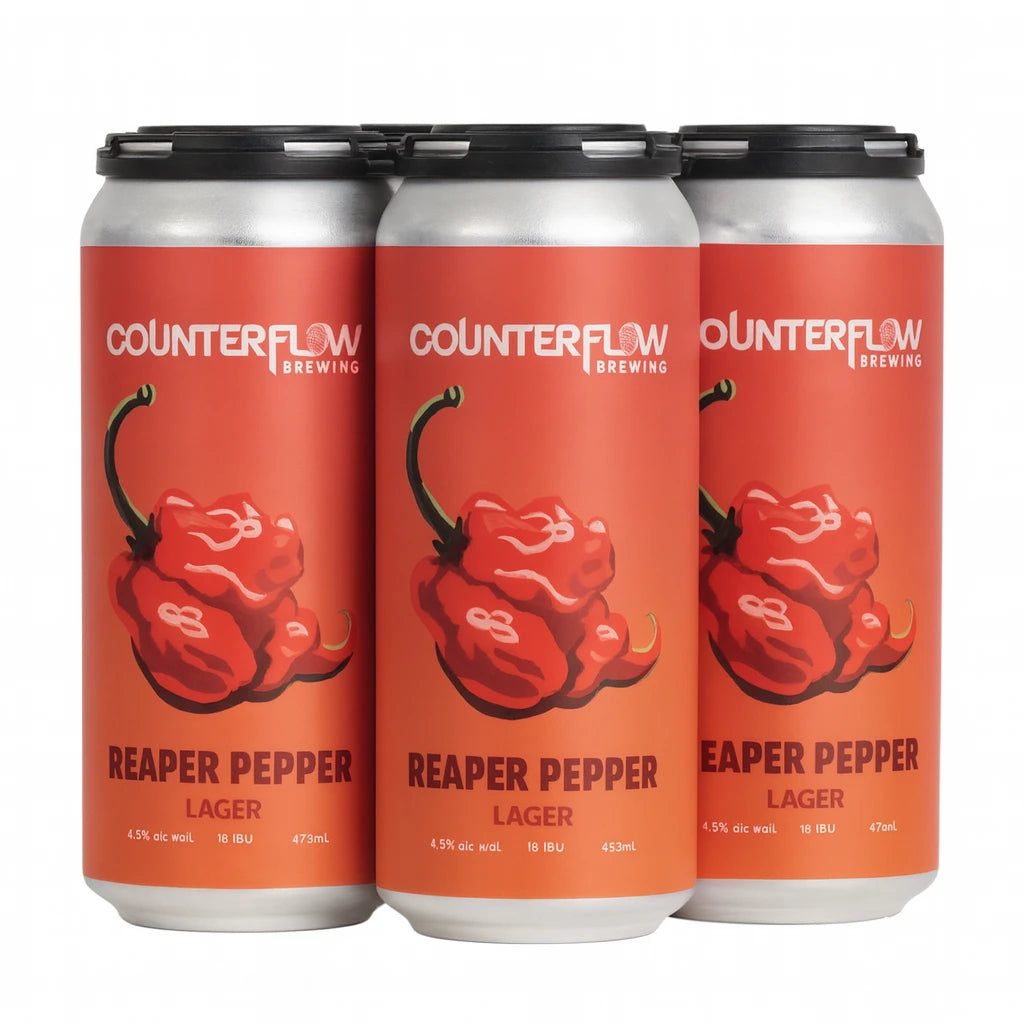 COUNTERFLOW REAPER PEPPER LAGER 473ML 4PK CAN