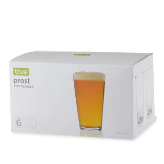 TRUE PROST PINT BEER GLASSES 6PK