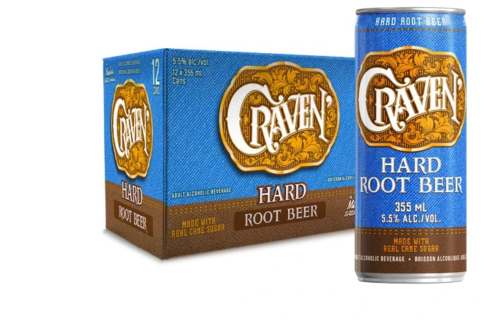 CRAVEN HARD ROOT BEER 355ML 12PK CAN