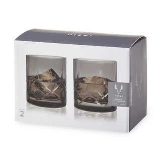 VISKI ADMIRAL ROCKS GLASSES SMOKE 2PK