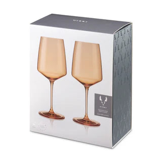 VISKI NOUVEAU TOPAZ WINE GLASSES 2PK