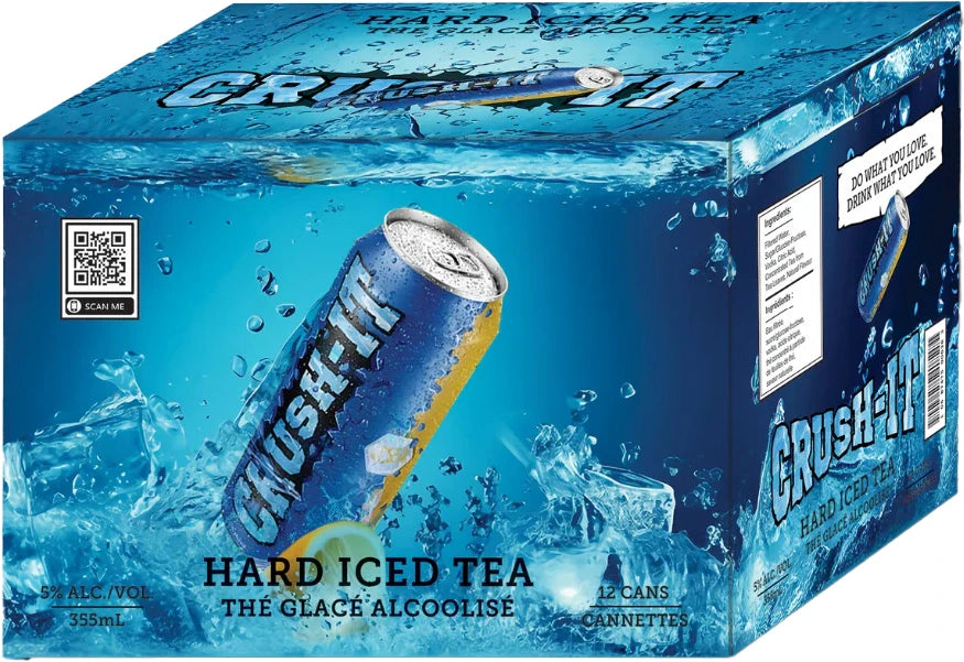 CRUSH IT HARD ICED TEA 355ML 12PK CAN