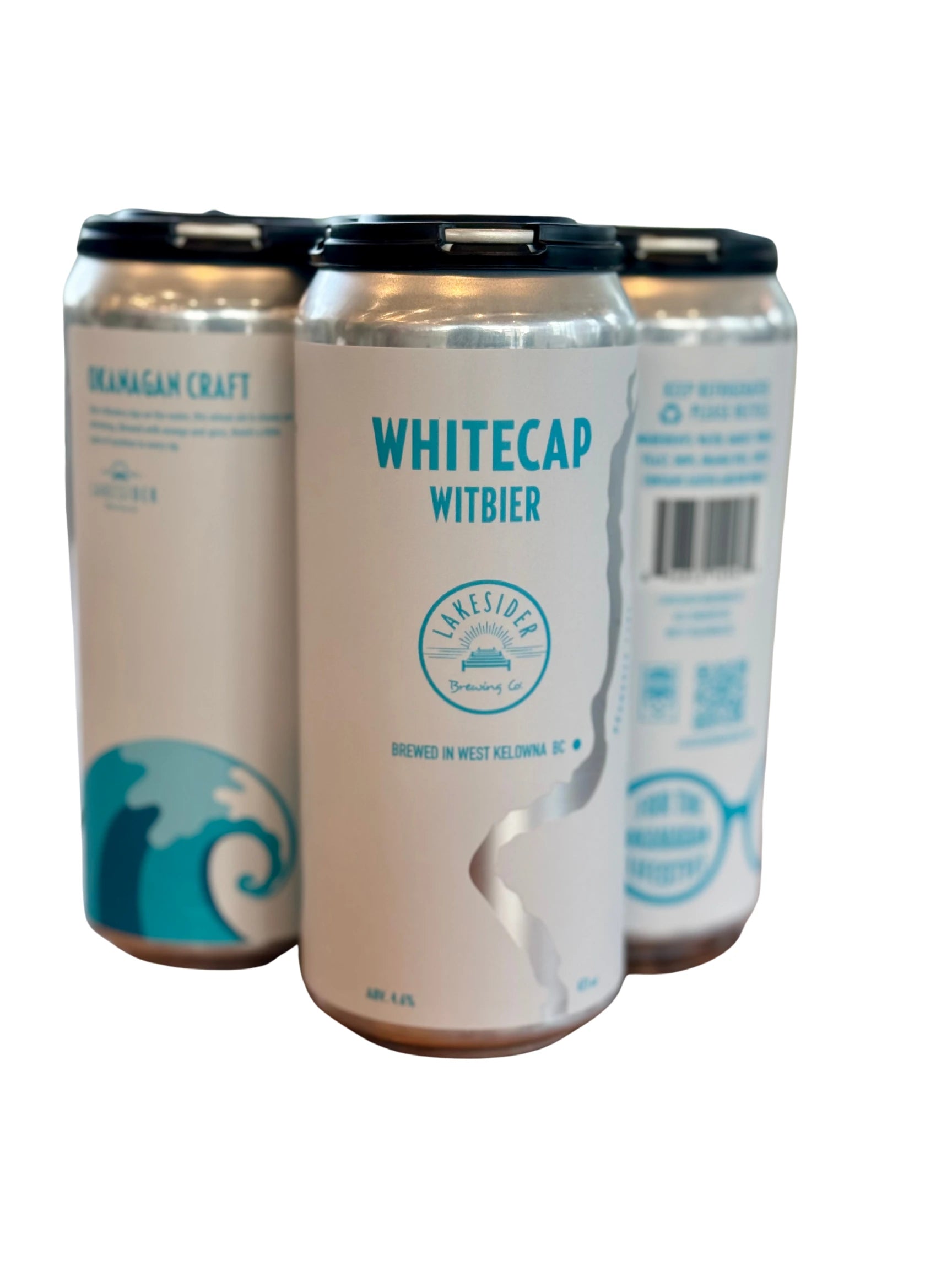 LAKESIDER WHITECAP WITBIER 473ML 4PK CAN