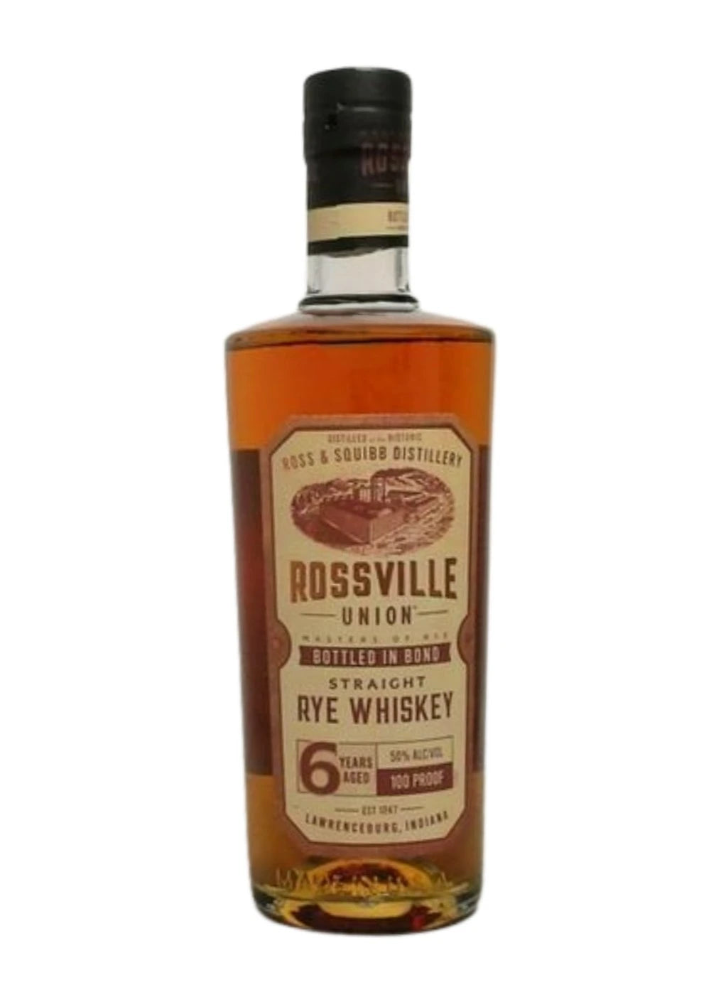 ROSSVILLE UNION BIB 6YR STRAIGHT RYE WHISKEY 700ML