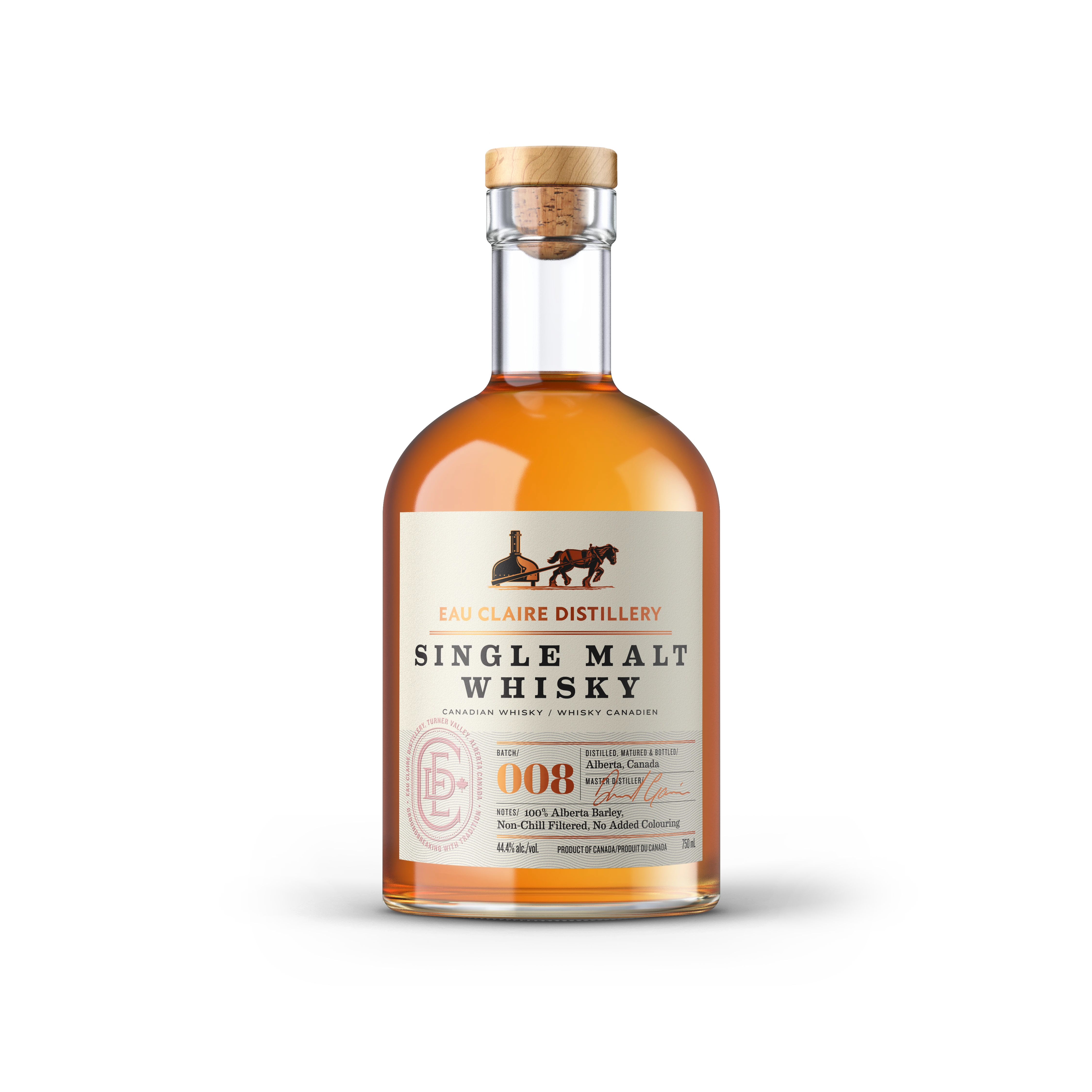 EAU CLAIRE BATCH 8 SINGLE MALT CANADIAN WHISKY 750ML