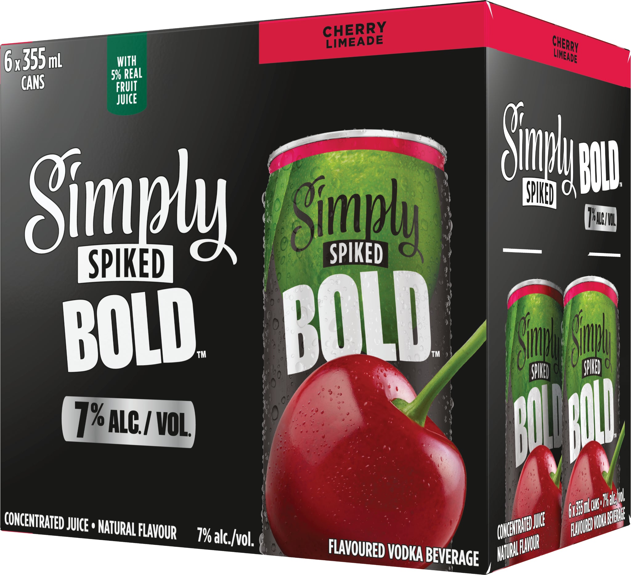 SIMPLY SPIKED BOLD 7% CHERRY LIMEADE 355ML 6PK CAN