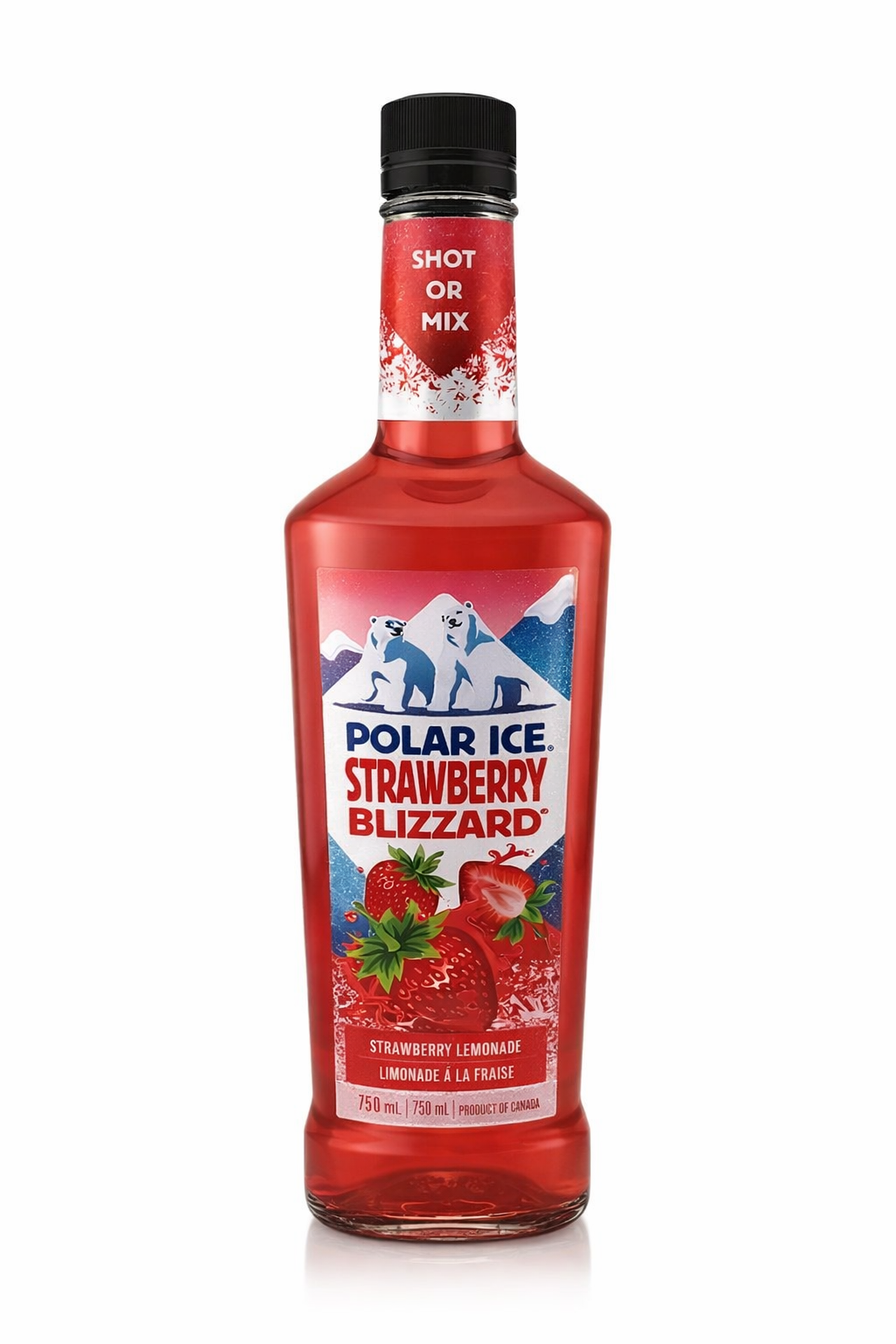 POLAR ICE STRAWBERRY BLIZZARD VODKA 750ML