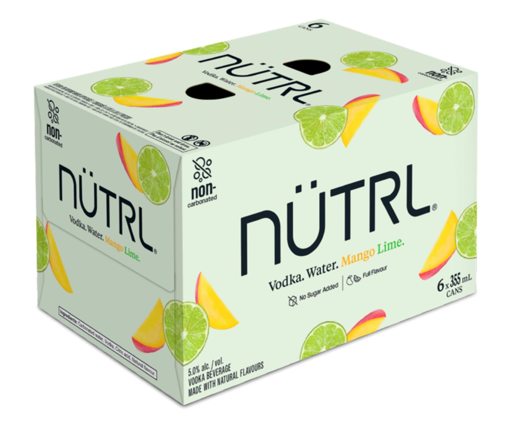NUTRL VODKA WATER MANGO LIME 355ML 6PK CAN