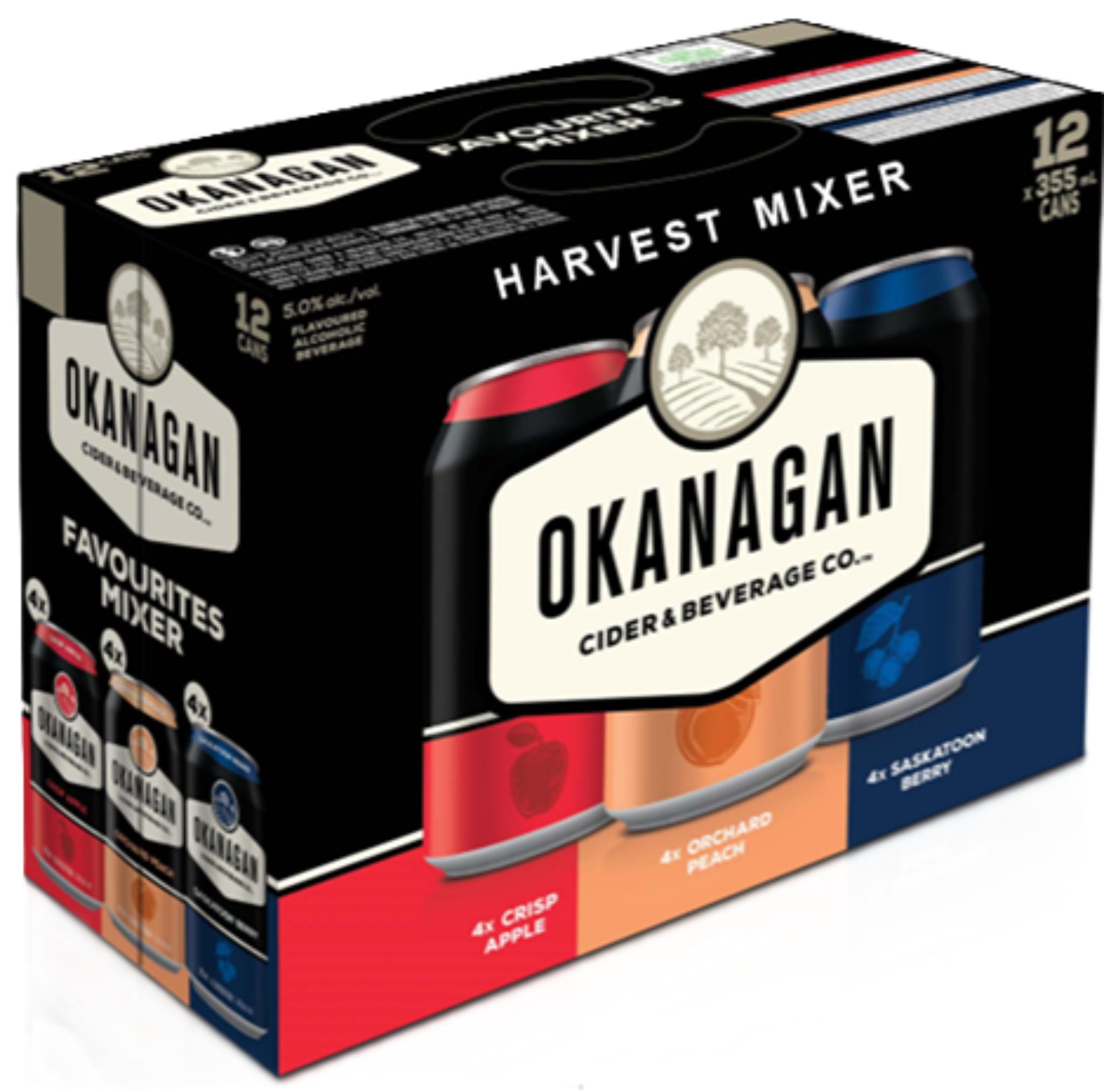 OKANAGAN CIDER HARVEST MIXER 355ML 12PK CAN
