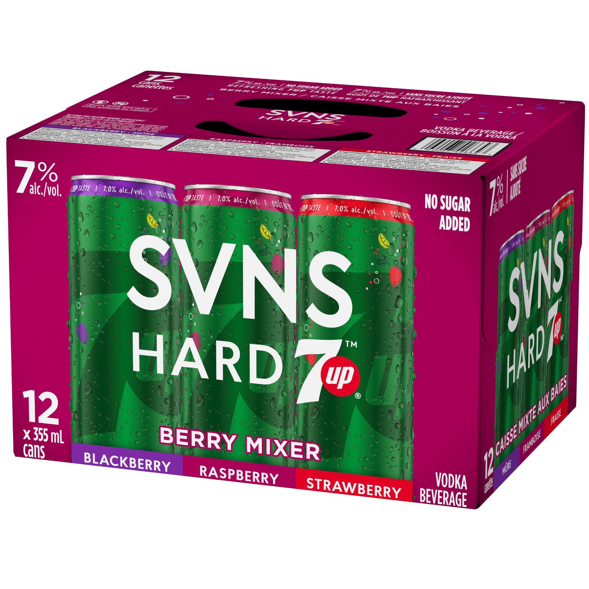 SVNS HARD 7UP BERRY MIXER 355ML 12PK CAN