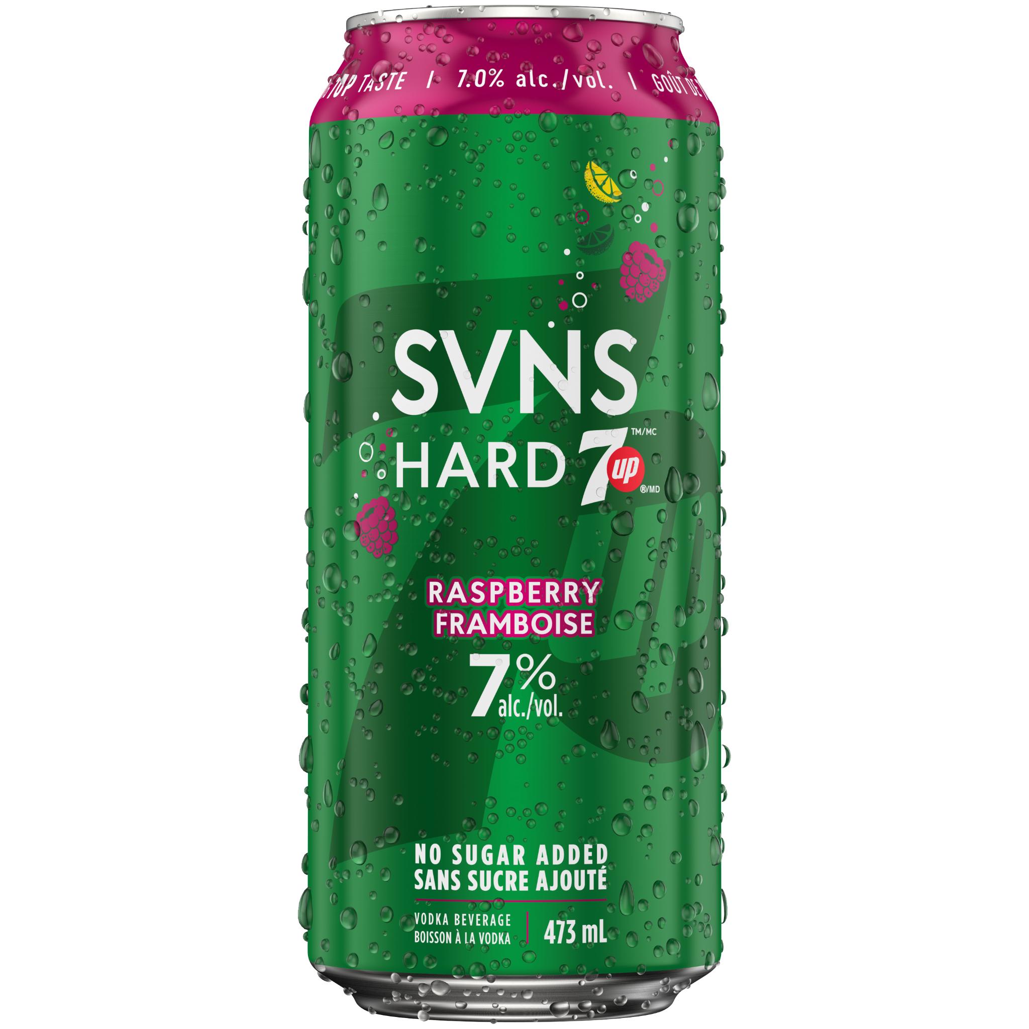 SVNS HARD 7UP RASPBERRY 473ML CAN