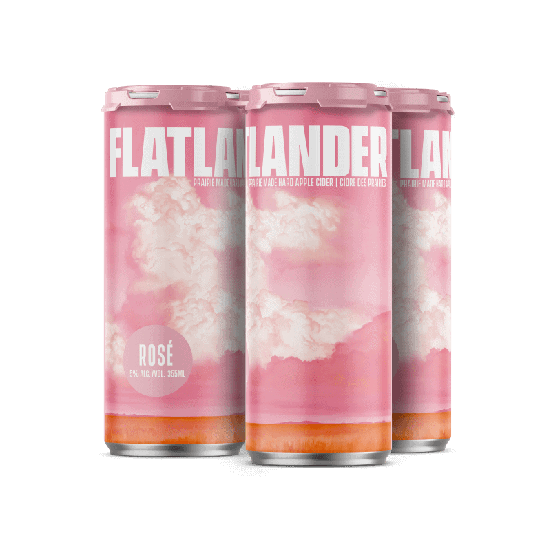 FLATLANDER ROSE APPLE CIDER 355ML 4PK CAN