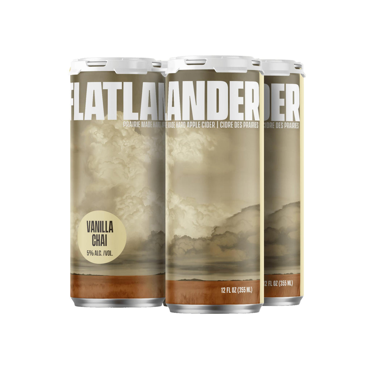 FLATLANDER VANILLA CHAI APPLE CIDER 355ML 4PK CAN