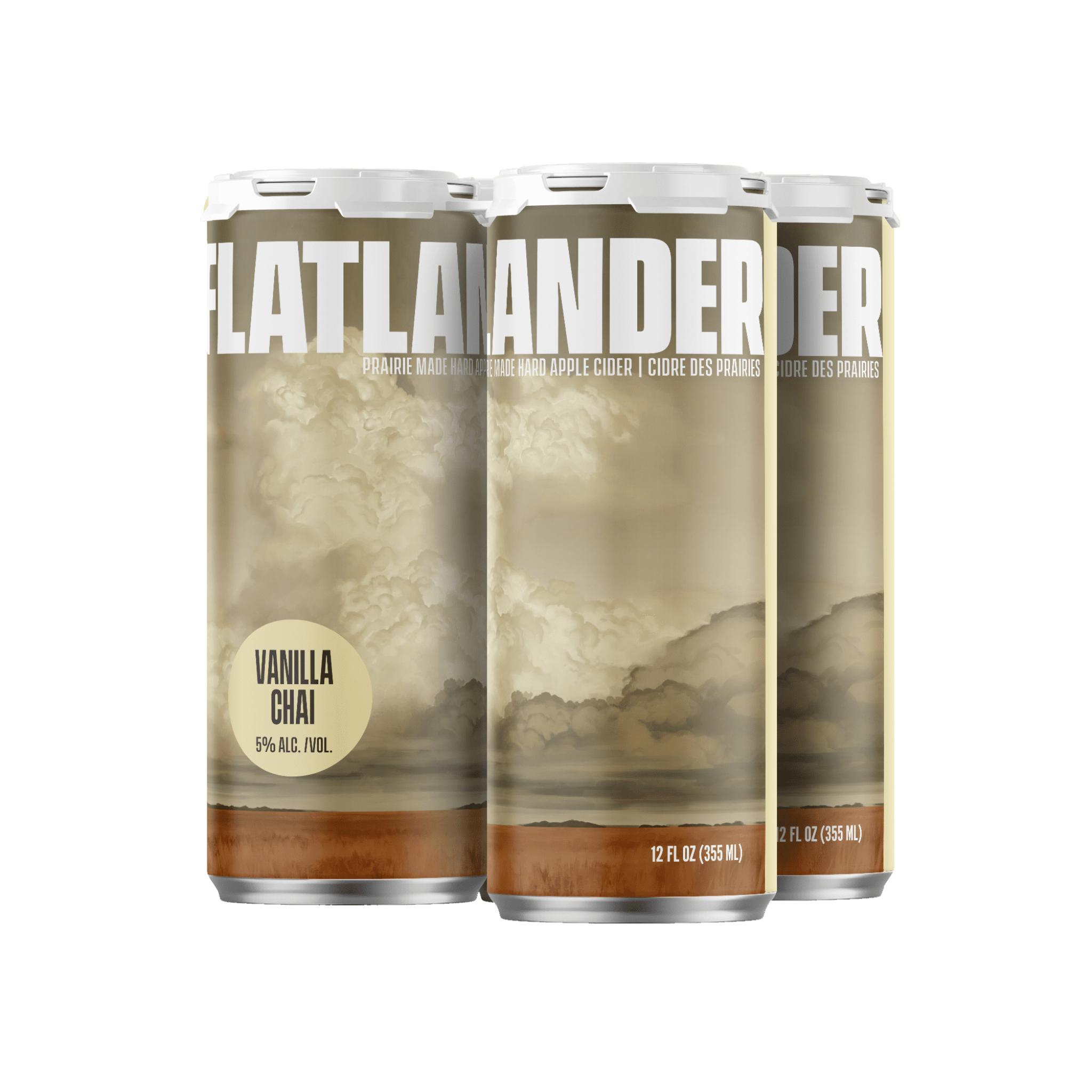 FLATLANDER VANILLA CHAI APPLE CIDER 355ML 4PK CAN