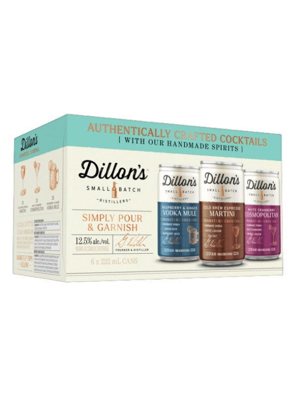 DILLONS COCKTAIL VARIETY PACK 222ML 6PK CAN